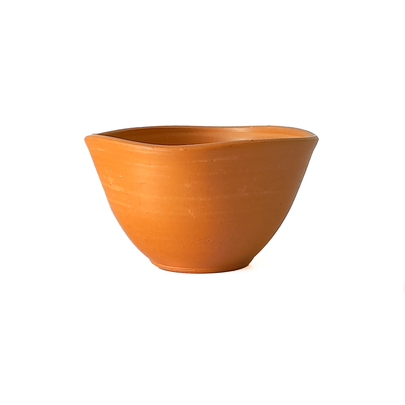Terra Cotta 180 ml Bowl -Square Shaped And Beveled Edged