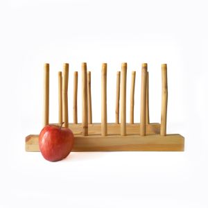 Bamboo Wooden Plate Holder 