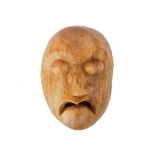 Sri Lankan Unique Unfinished Wooden Mask M04