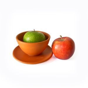 Terra Cotta 180ml Bowl and  13cm Saucer