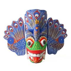 Mayura Raksha Wooden Mask (Peacock Devil)